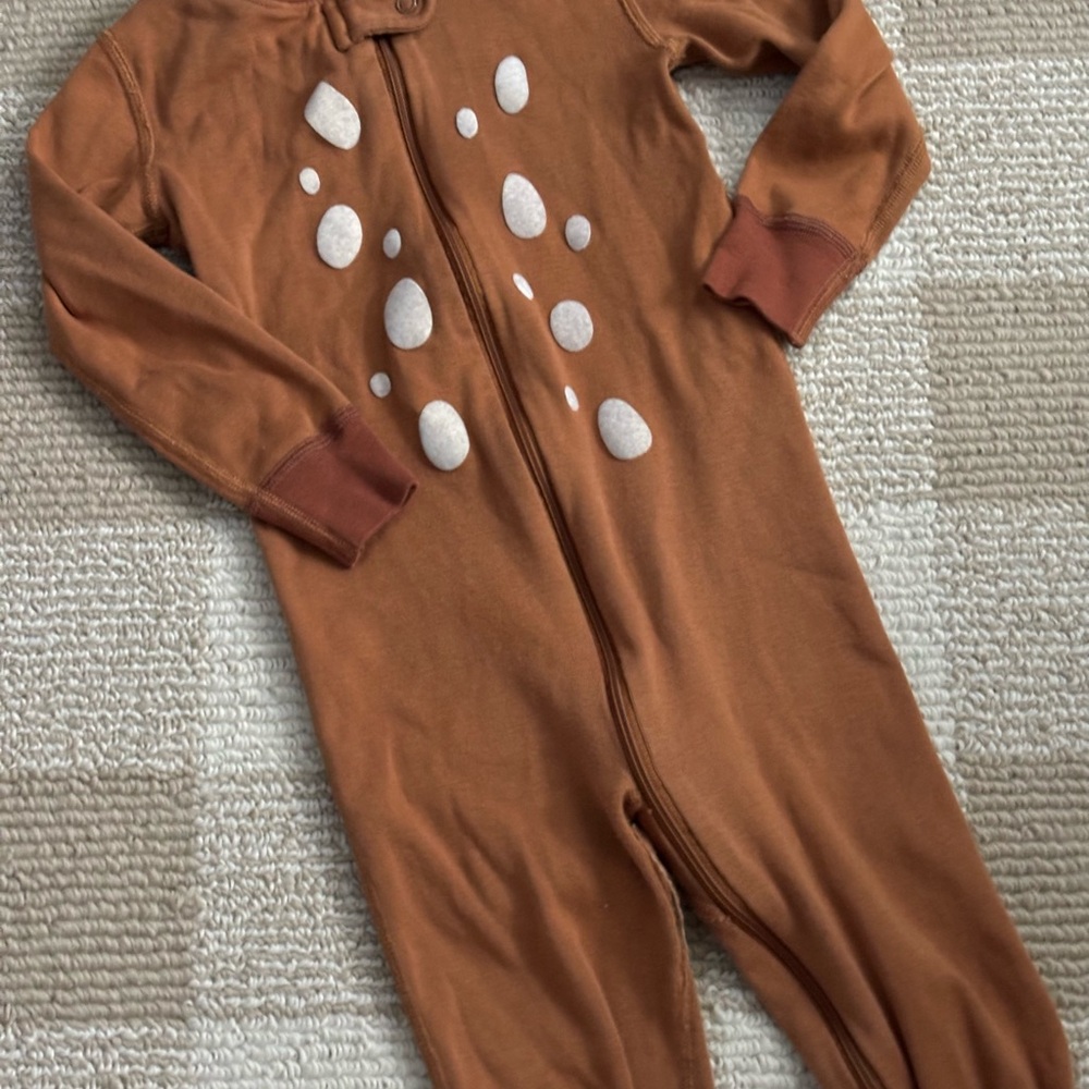 Hanna Andersson Brown One Piece with White Dots